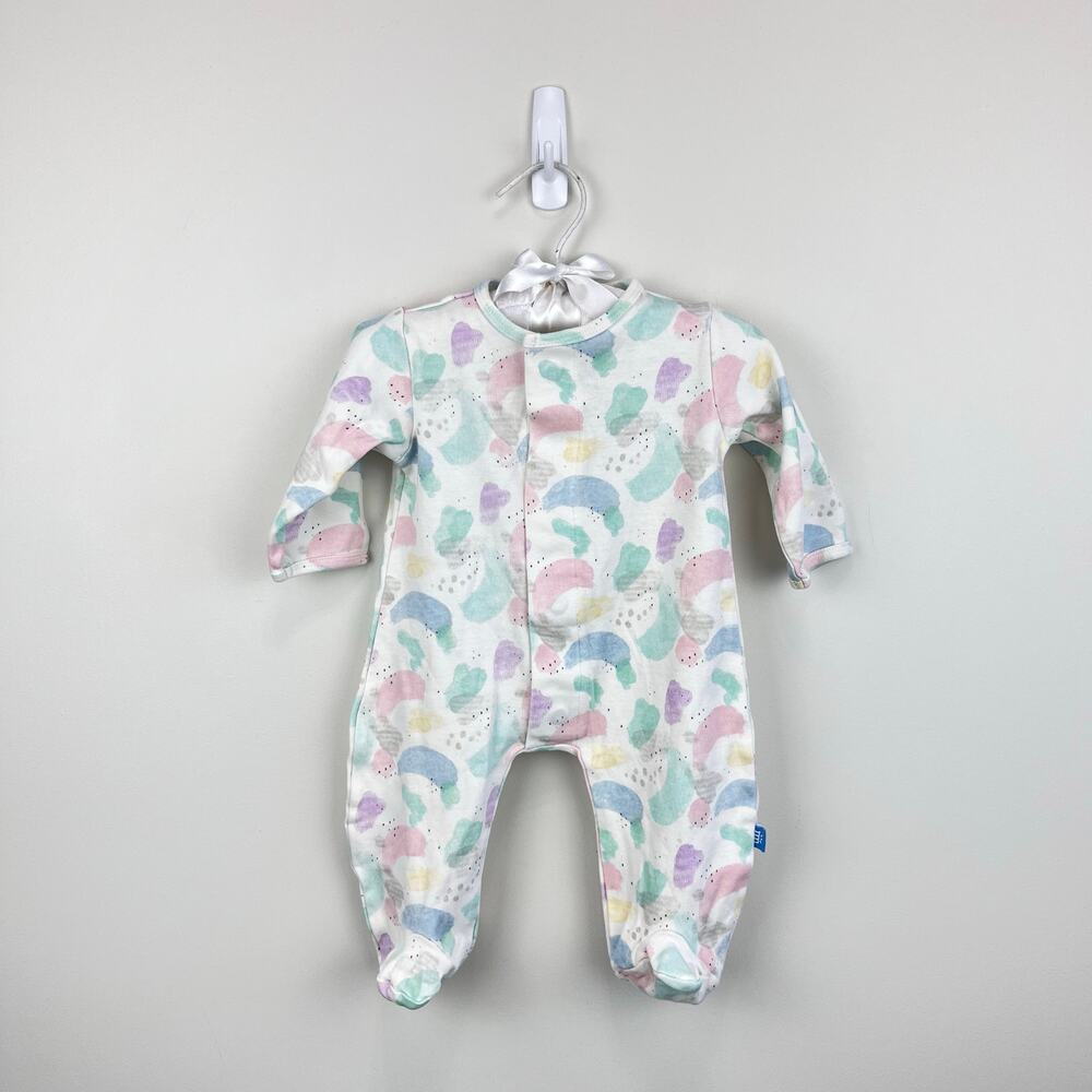 Magnetic Me Pastel Paint Splatter Organic Cotton Footie 3-6 Months